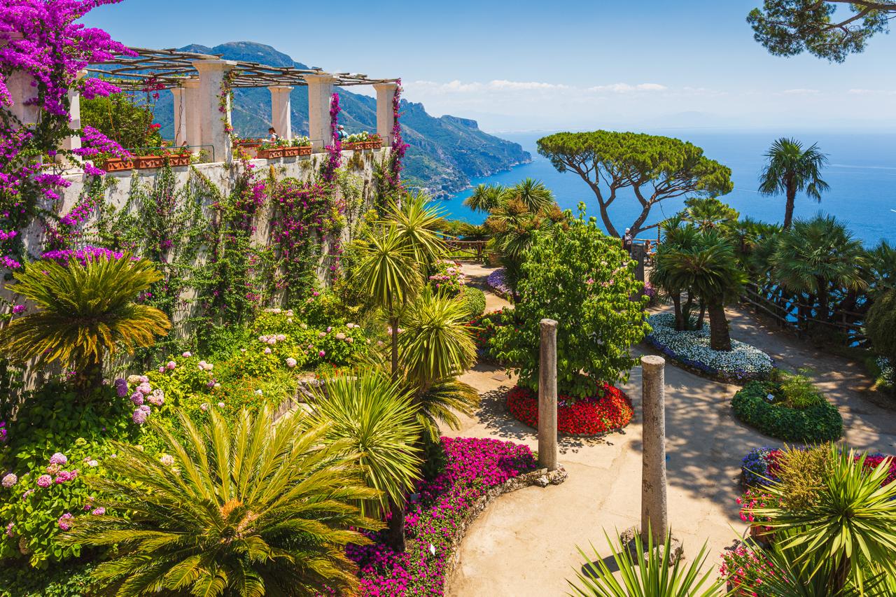 Villa Rufolo gardens in Ravello
