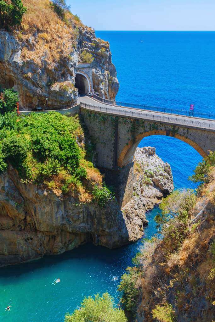 Coastal bridge and tunnel
